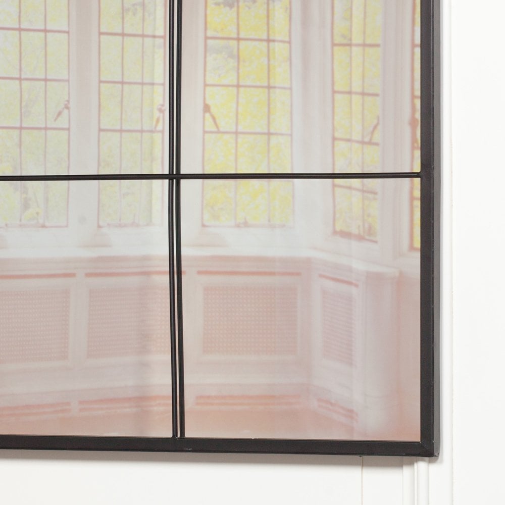 Black Metal Window Mirror