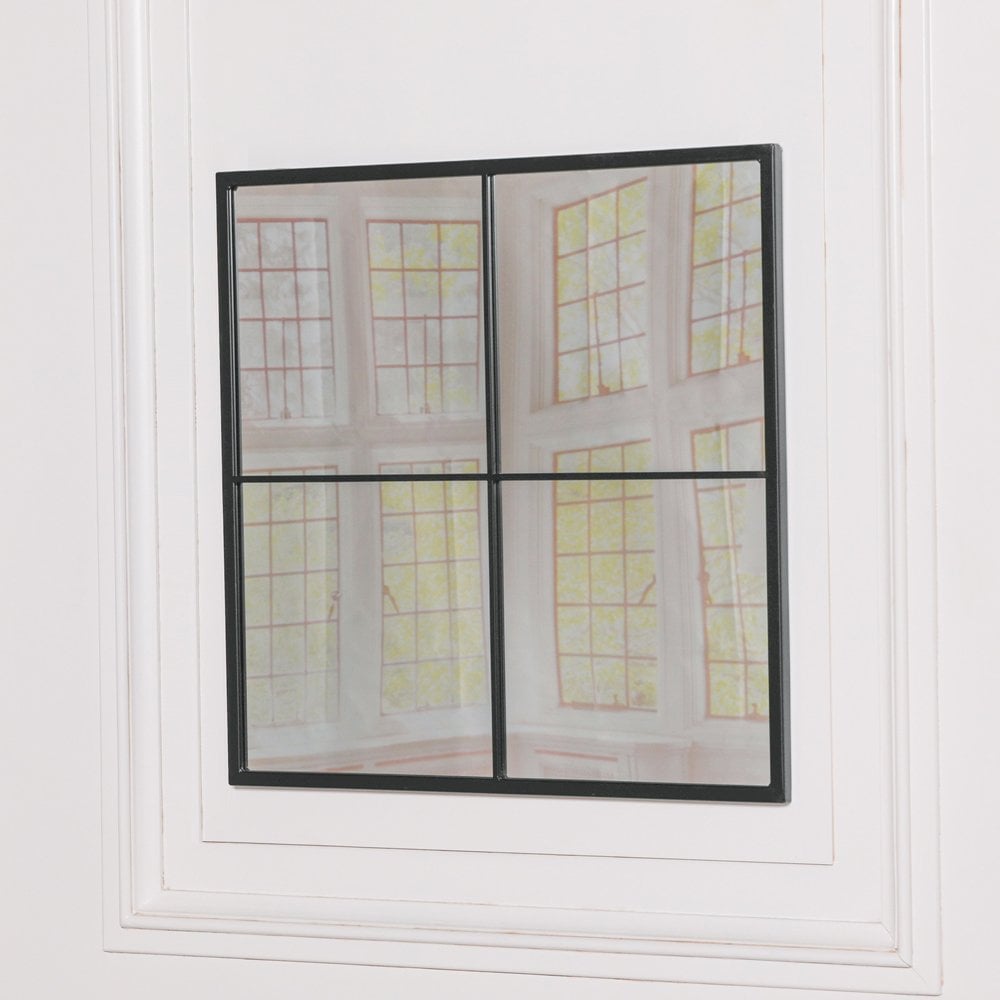 Black Metal Window Mirror