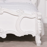 French Carved Rose Cherub Bed