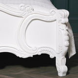 French Carved Rose Cherub Bed