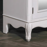 French Style Carved Double Full Mirrored Armoire