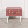 Pink Suitcase Stool With Legs