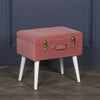 Pink Suitcase Stool With Legs