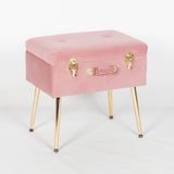 Pink Suitcase Stool With Legs