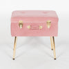 Pink Suitcase Stool With Legs
