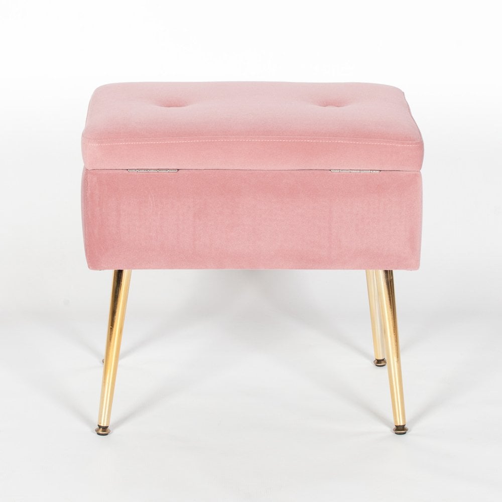 Pink Suitcase Stool With Legs