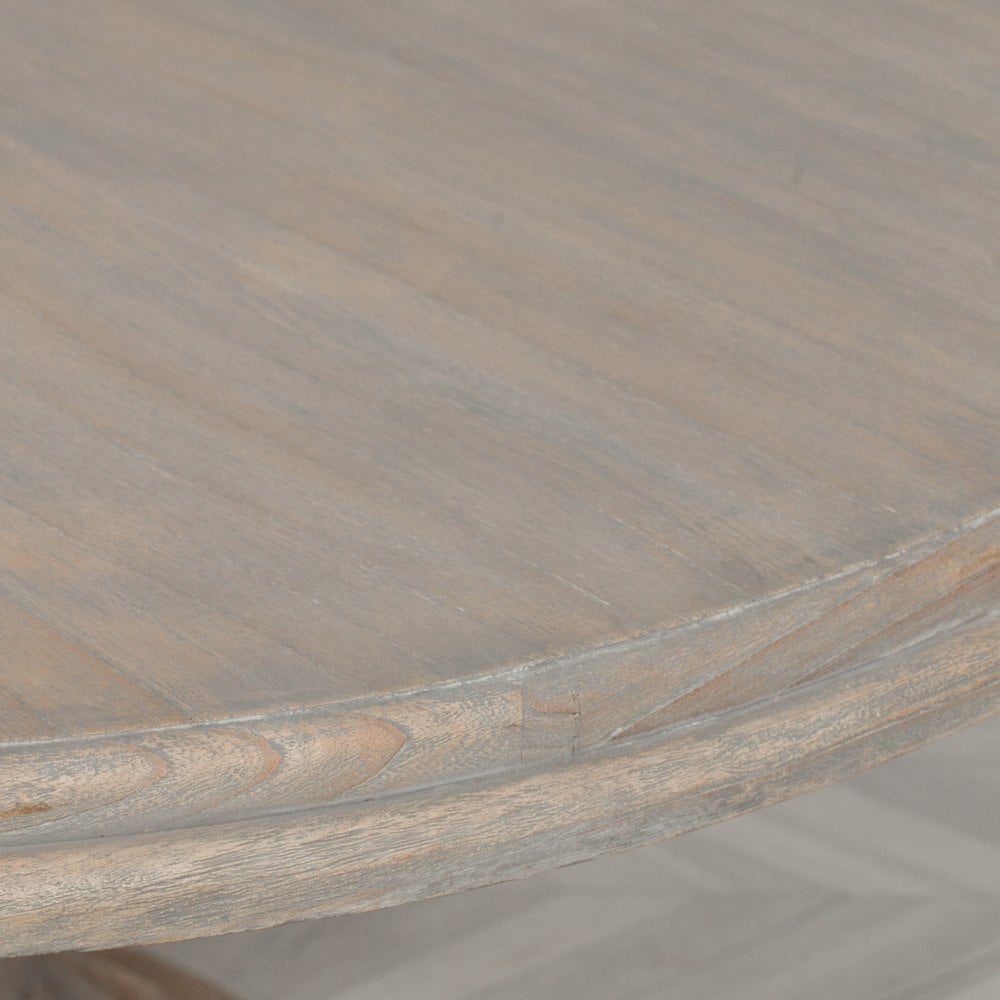 Rustic Wooden Round Dining Table