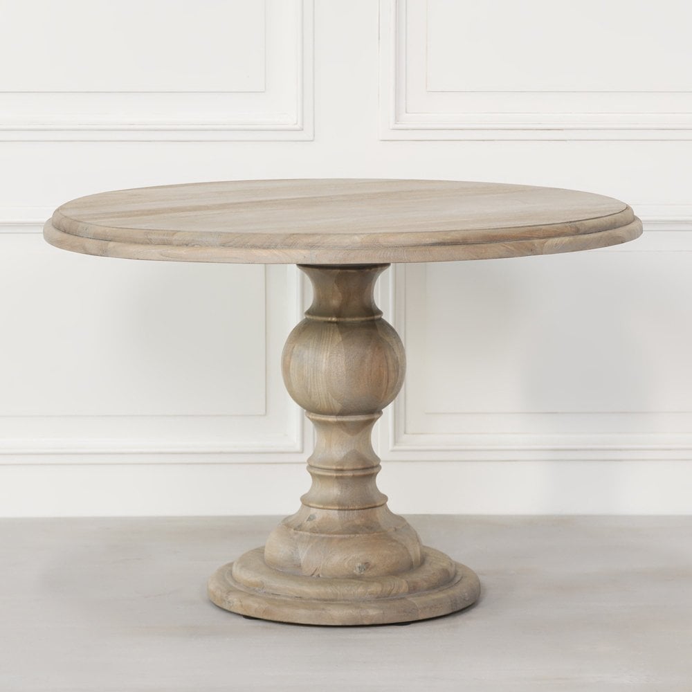 Rustic Wooden Round Dining Table
