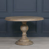 Rustic Wooden Round Dining Table