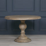 Rustic Wooden Round Dining Table