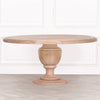 Rustic Wooden Round Dining Table