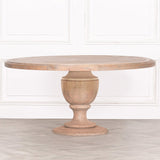 Rustic Wooden Round Dining Table