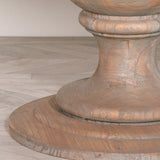 Rustic Wooden Round Dining Table
