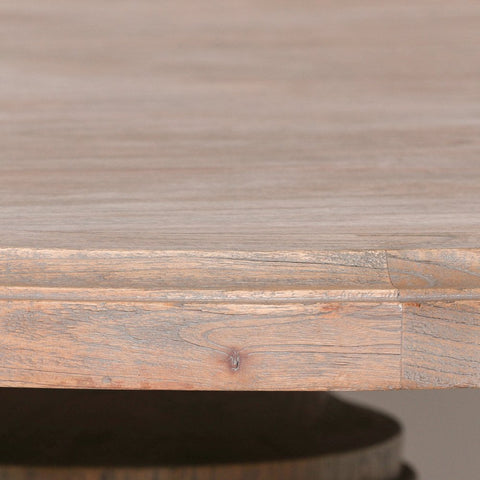 Rustic Wooden Round Dining Table