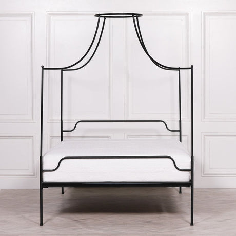 Black Iron 5Ft King Size Poster Bed