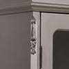 French Antique Silver Double Mirrored Door Armoire