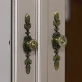 French Antique Silver Double Mirrored Door Armoire