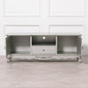 French Antique Silver Large Cabinet Tv Unit