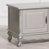 French Antique Silver Large Cabinet Tv Unit