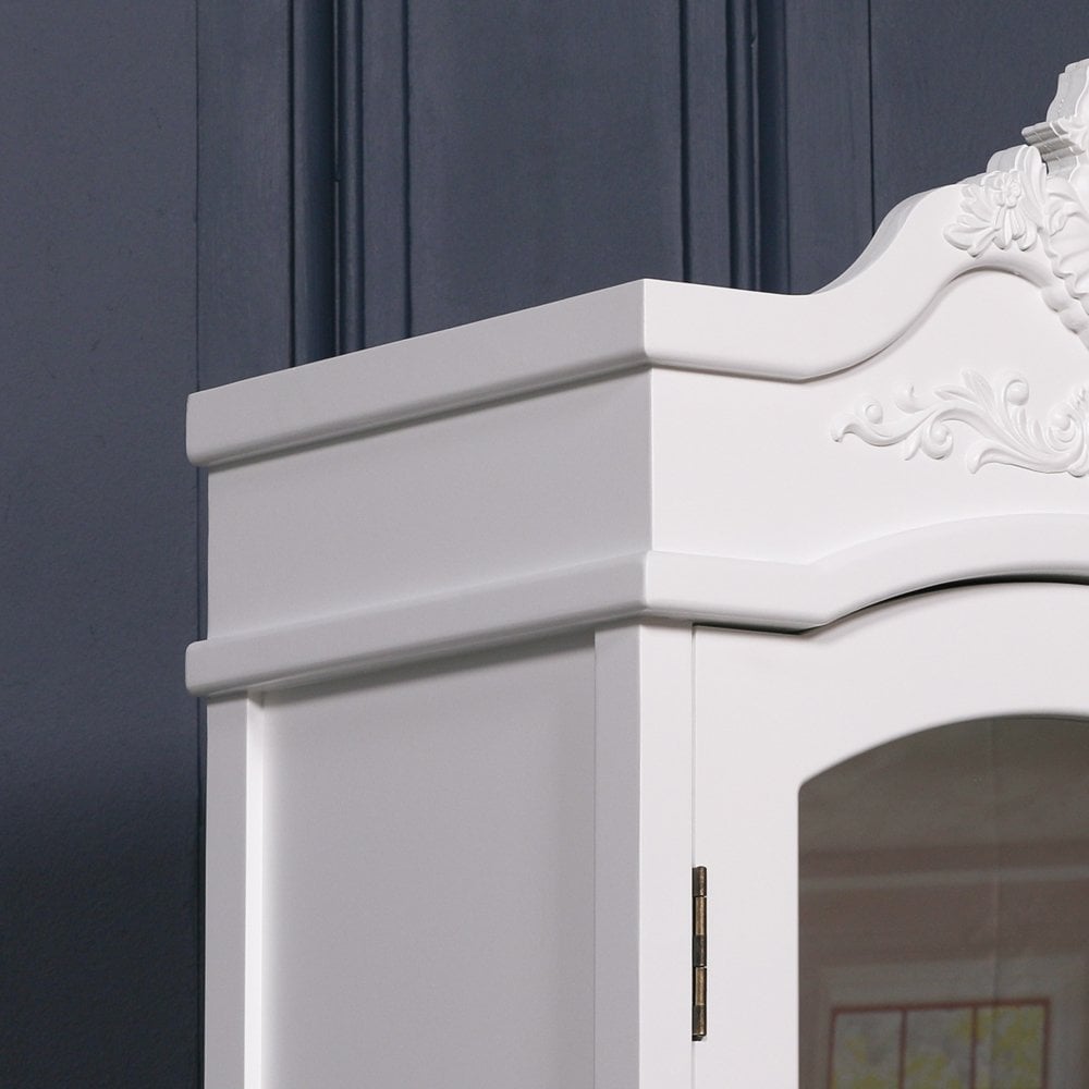 French White Armoire With Drawers