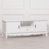 French White Large Cabinet Tv Unit