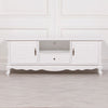 French White Large Cabinet Tv Unit