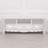 French White Large Cabinet Tv Unit