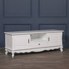 French White Large Cabinet Tv Unit