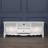 French White Large Cabinet Tv Unit