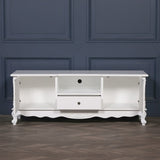 French White Large Cabinet Tv Unit