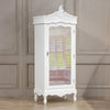 French White Single Door Armoire With Mirrored Door