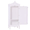 French White Single Door Armoire With Mirrored Door