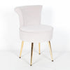 Grey Stool / Bedroom Chair With Gold Legs