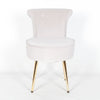 Grey Stool / Bedroom Chair With Gold Legs