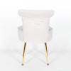Grey Stool / Bedroom Chair With Gold Legs