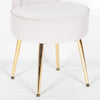 Grey Stool / Bedroom Chair With Gold Legs