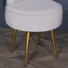 Grey Stool / Bedroom Chair With Gold Legs