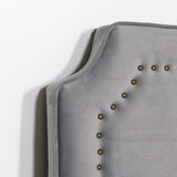 Grey Velvet 5Ft King Size Headboard