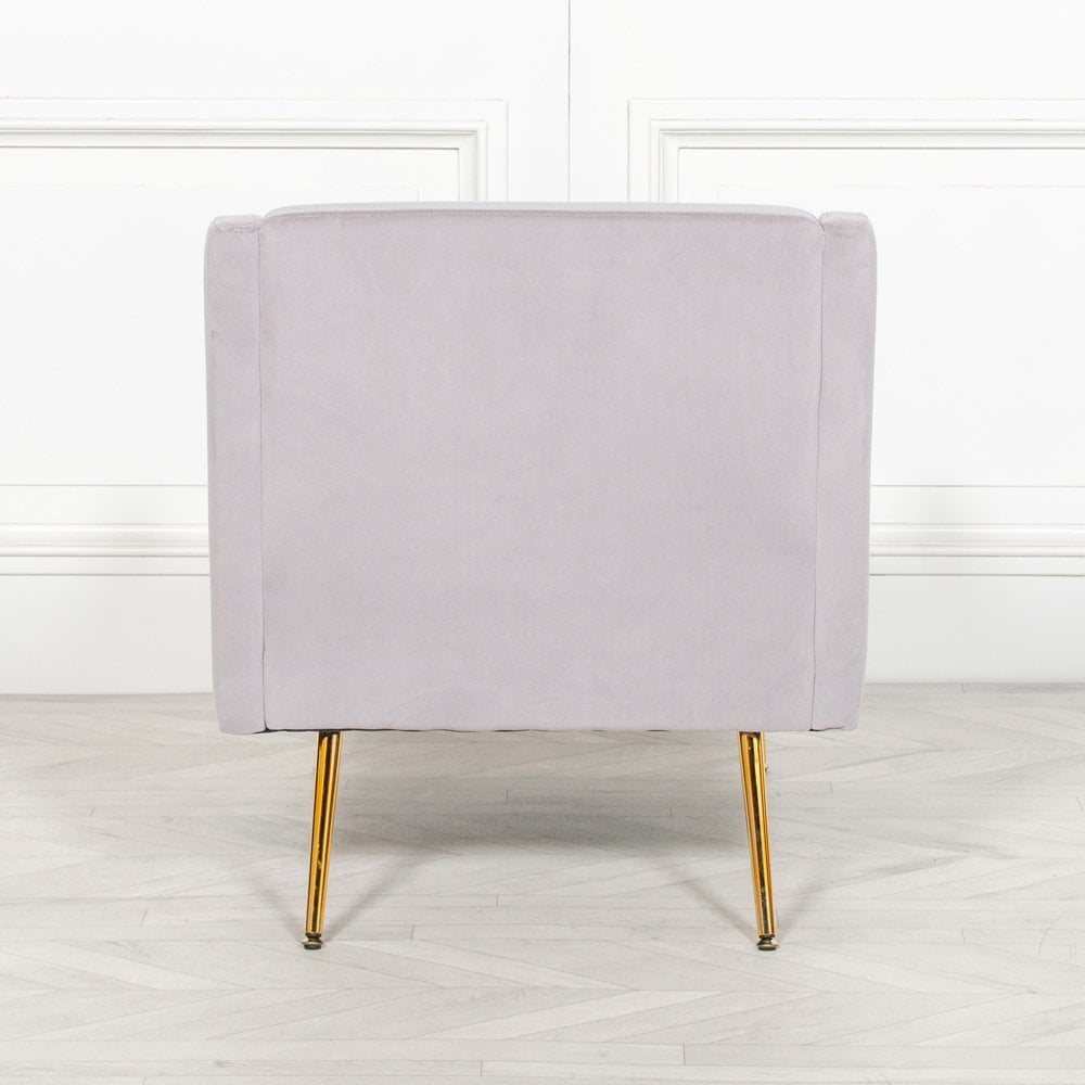 Grey Velvet Sofa Chair