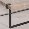 Industrial Wrought Iron Coffee Table With Rustic Wood Top