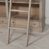Large Rustic Wooden Bookcase With Ladder