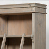 Large Rustic Wooden Bookcase With Ladder