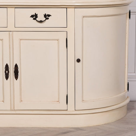 Large Vintage Cream Dresser Display Cabinet