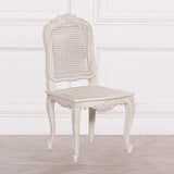 Off White Rattan Dining / Bedroom Chair