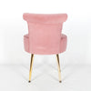 Pink Stool / Bedroom Chair With Gold Legs