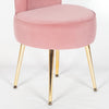 Pink Stool / Bedroom Chair With Gold Legs