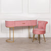Pink Upholstered Dressing Table