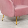 Pink Velvet Accent Armchair