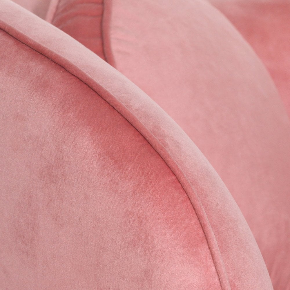 Pink Velvet Armchair With Cushion