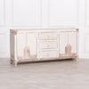 White Distressed Oriental Sideboard